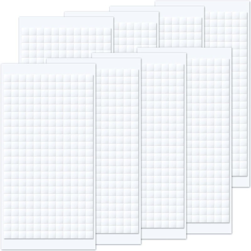 SmallCat 264 PCS Foam Discs Squares Stickers, 8 Sheet 3D Double-Sided Foam Adhesive Squares, Precut Foam Tapes for DIY Arts Crafts for Halloween Christmas - 0.24" - Image 1